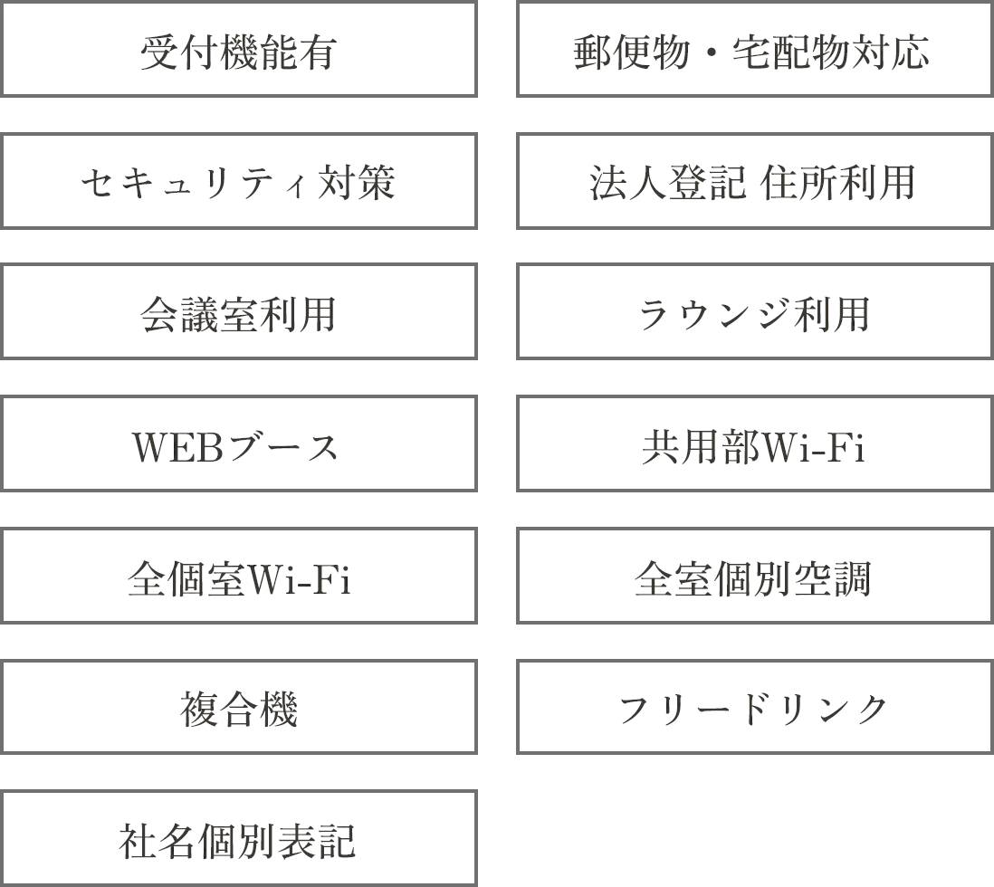 六本松の賃貸オフィス、アーバーオフィスのサービスイメージ